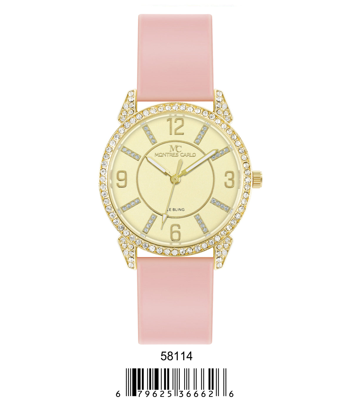 5811-Montres Carlo Silicon Band Watch
