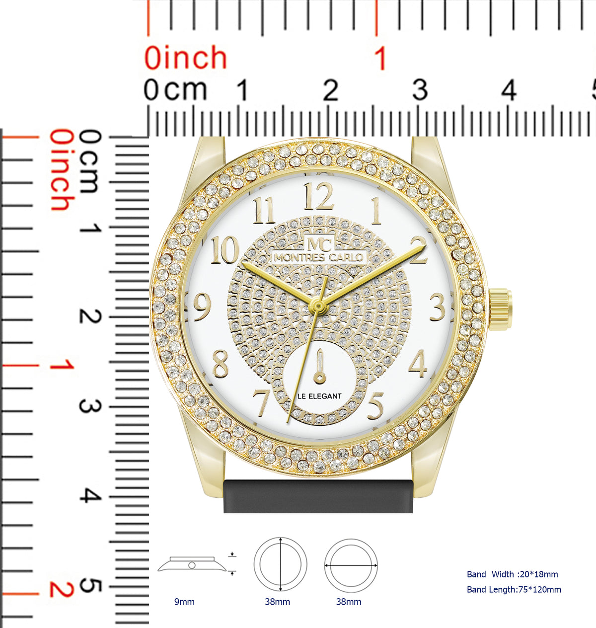 5813-Montres Carlo Silicon Band Watch