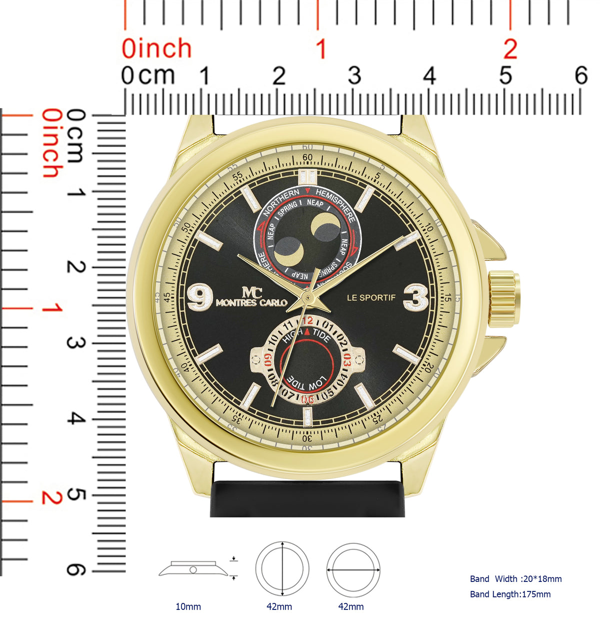 5815-Montres Carlo Silicon Band Watch