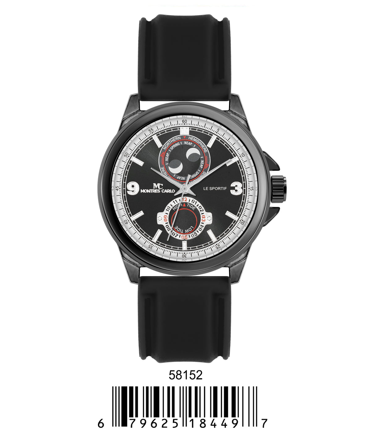 5815-Montres Carlo Silicon Band Watch