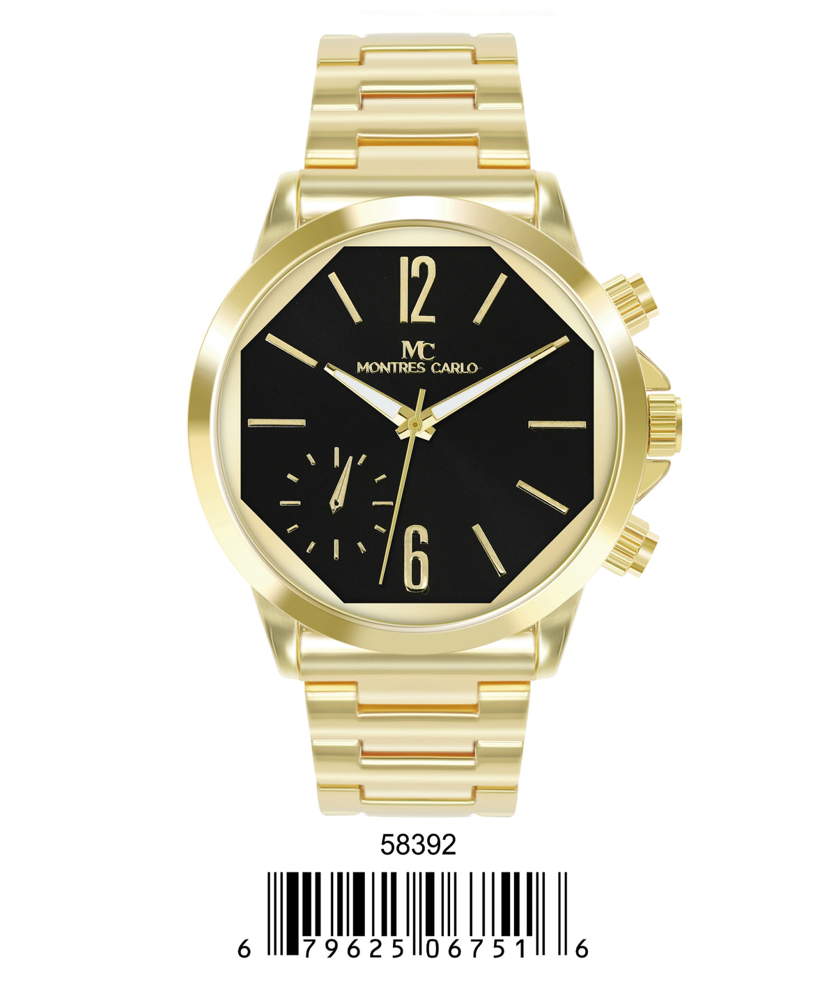 5839-Montres Carlo Metal Band Watch
