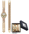 AR-5344 - Boxed Ice Metal Bracelet Watch with Chain