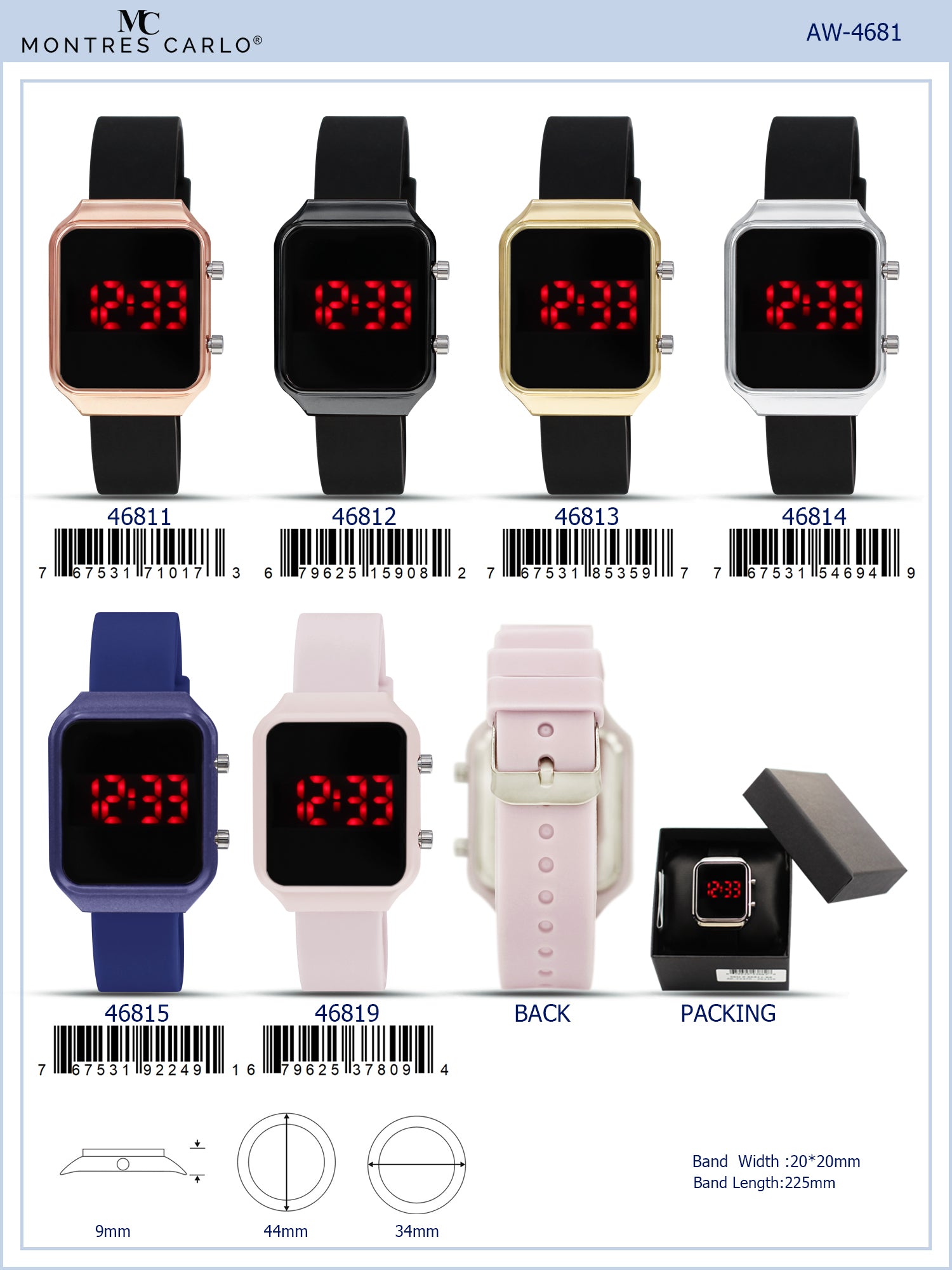 4681 - Boxed LED Watch
