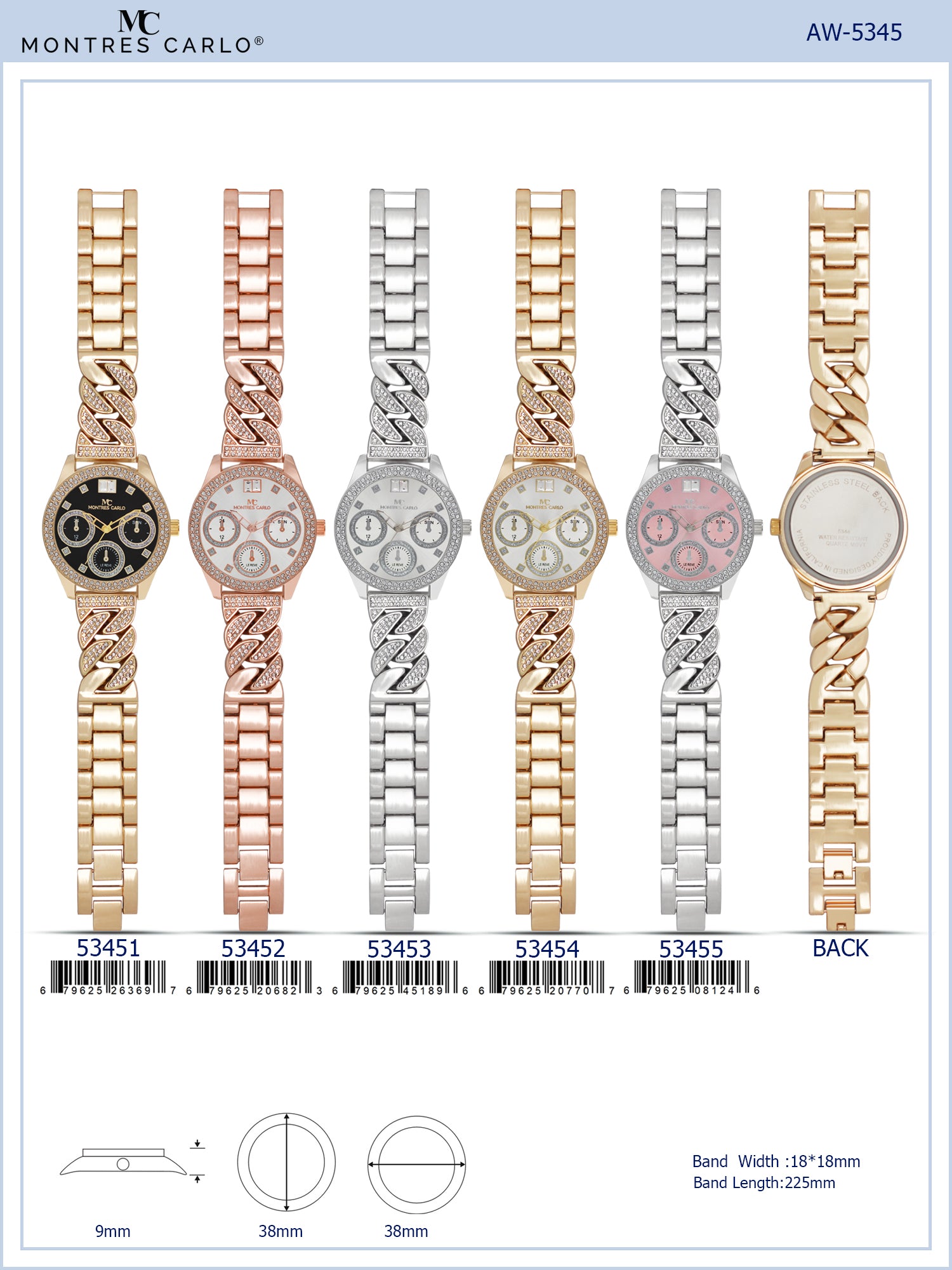 5345 - Metal Band Watch