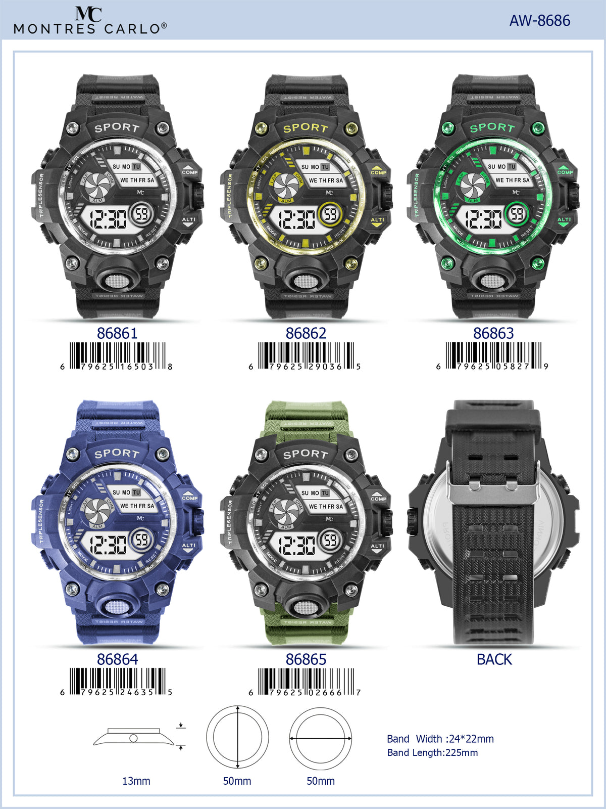 8686 - Digital Watch