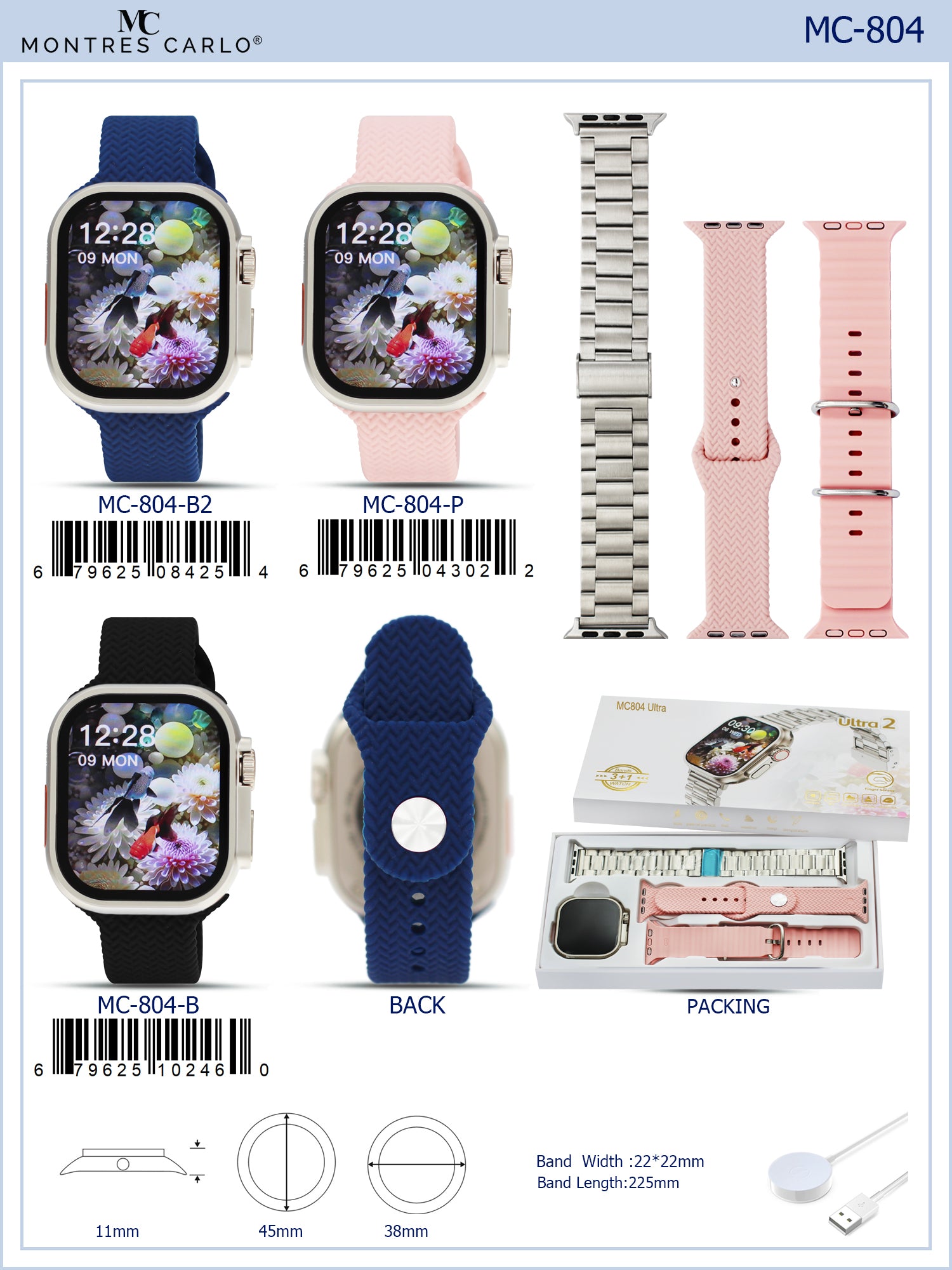 MC804 - Ultra Smart Watch Gift Set