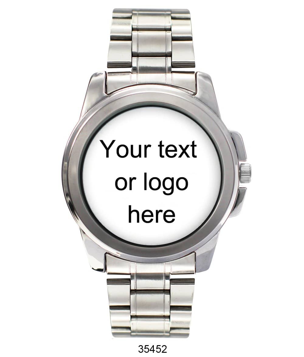 3545 - Reloj con correa de metal personalizable