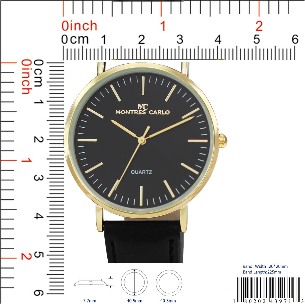 4397 - Vegan Leather Band Watch