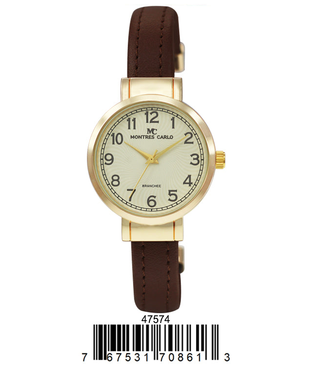 4757 - Reloj con brazalete de cuero