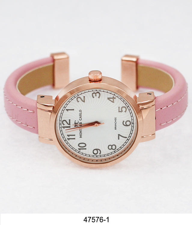 4757 - Reloj con brazalete de cuero