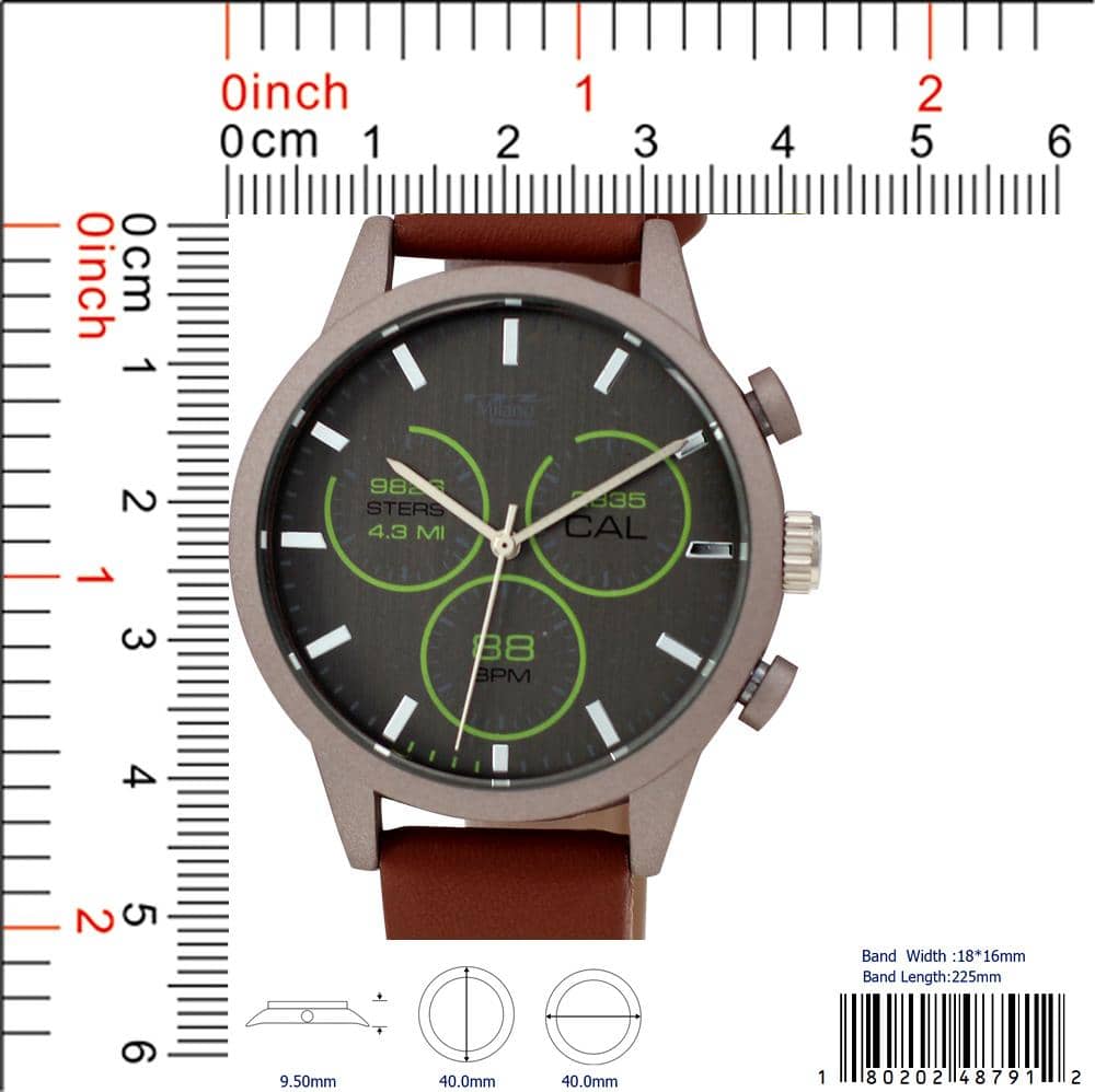 4879 - Reloj con correa de cuero vegano