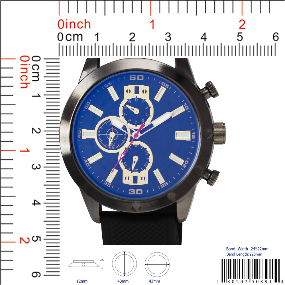 5089 - Reloj con correa de silicona preempaquetado