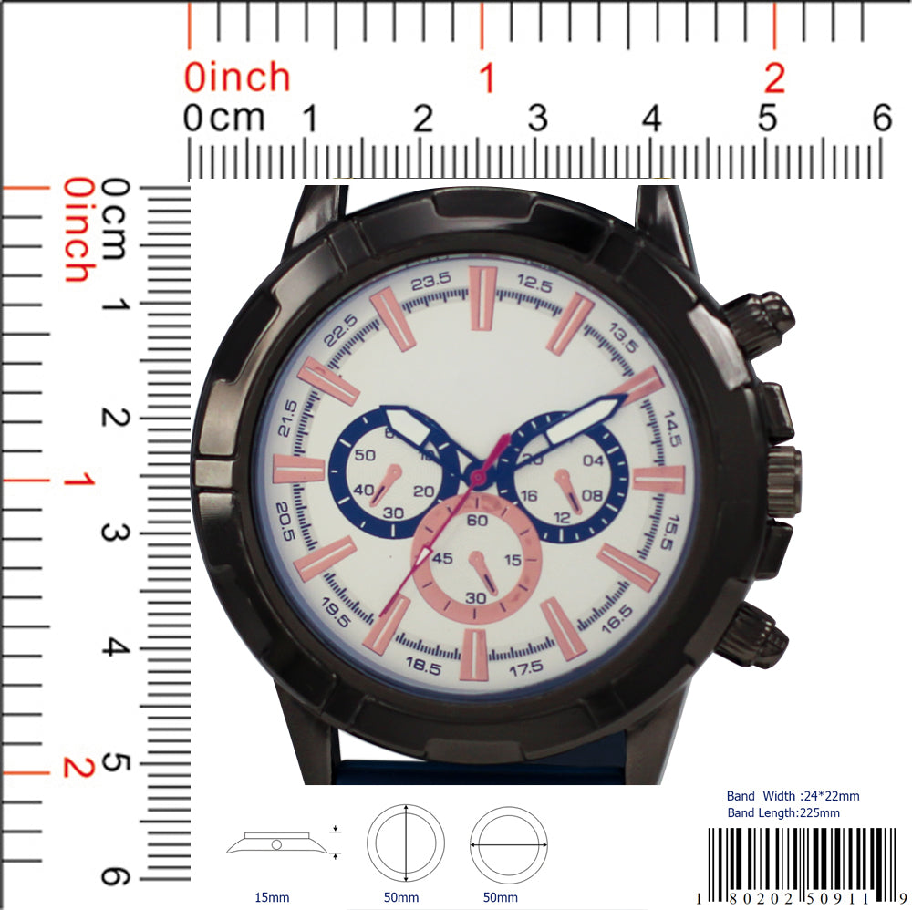 5091 - Reloj con correa de silicona preempaquetado