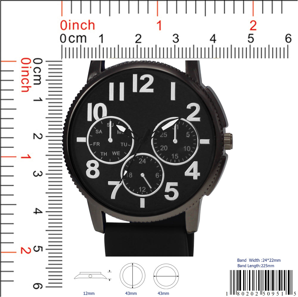 5095 - Prepacked Silicon Band Watch