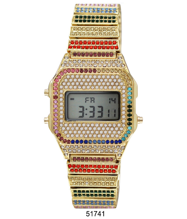 5174 - Iced Retro LCD Watch