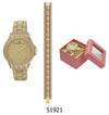 5192 - Boxed Ice Metal Band Watch with Chain