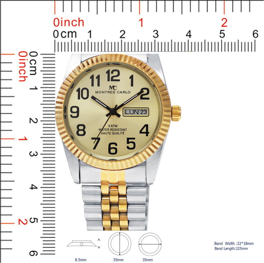 5197-5199 - Metal Band Day and Date Watch