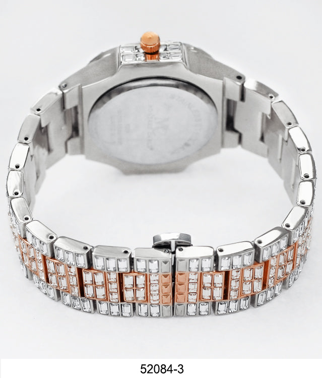 5208 - Ice Baguette Metal Band Watch