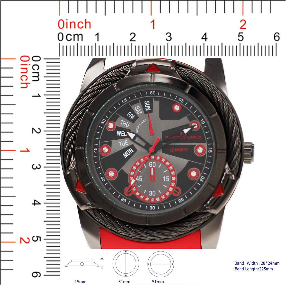 5210 - Reloj con correa de eslabones de silicona