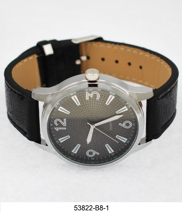 5382-B8-Gift Boxed Faux Leather Strap Watch