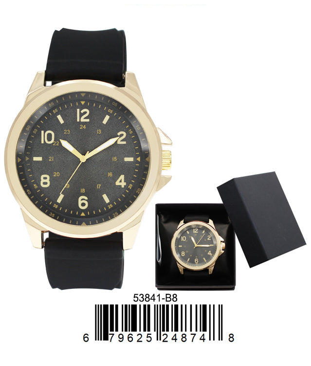 5384-B8-Gift Boxed Rubbber Strap Watch