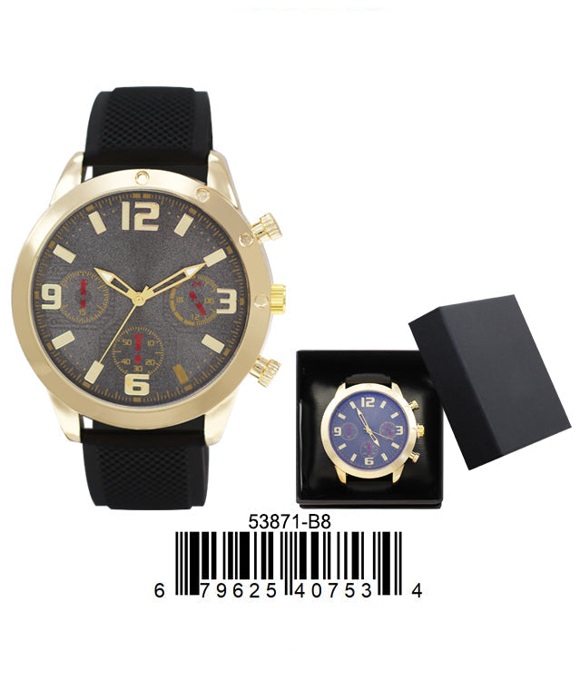 5387-B8-Gift Boxed Rubbber Strap Watch