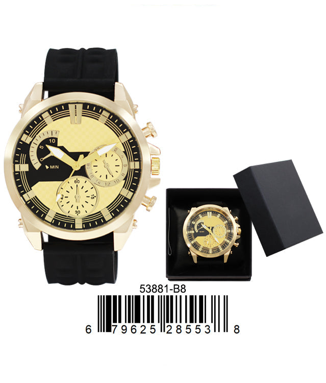 5388-B8-Gift Boxed Rubbber Strap Watch