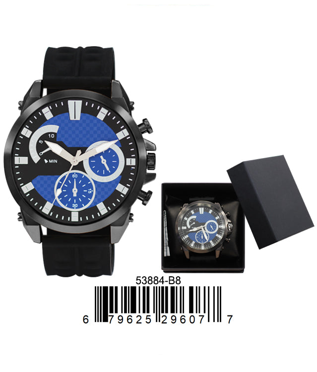 5388-B8-Gift Boxed Rubbber Strap Watch