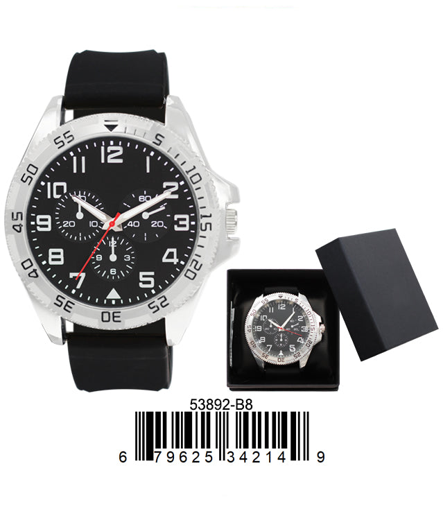 5389-B8-Gift Boxed Rubbber Strap Watch