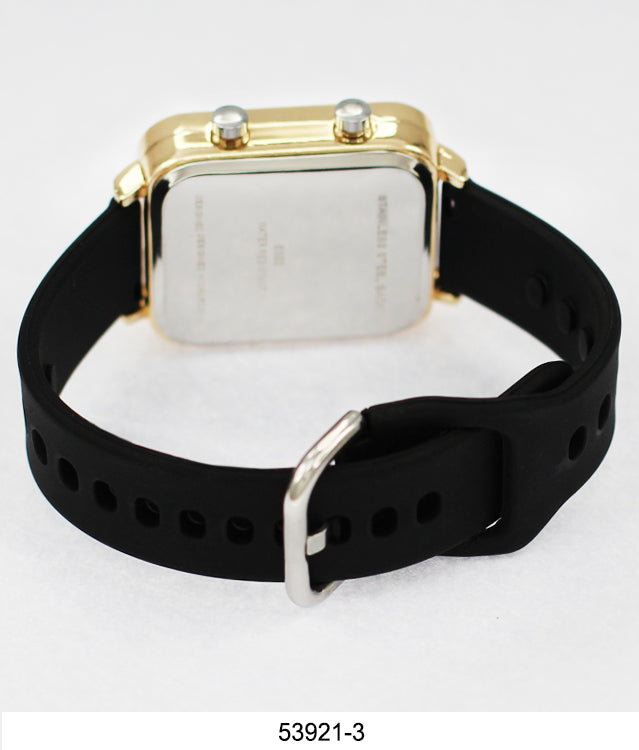 5392-Montres Carlo LED Silicon Band Watch