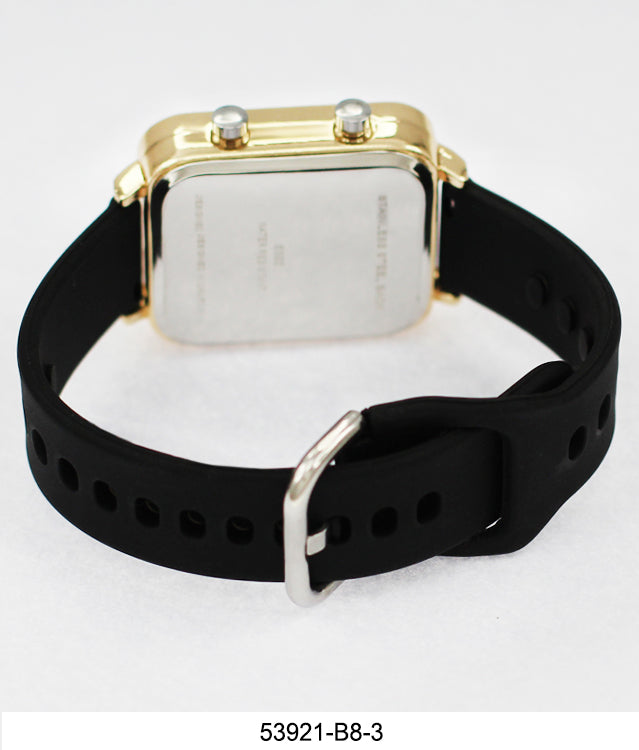 5392-B8-Boxed Montres Carlo LED Silicon Band Watch