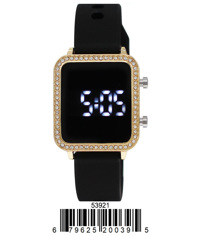 5392-Montres Carlo LED Silicon Band Watch