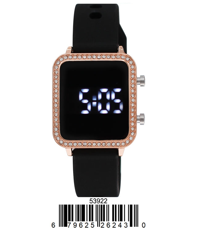 5392-Montres Carlo LED Silicon Band Watch