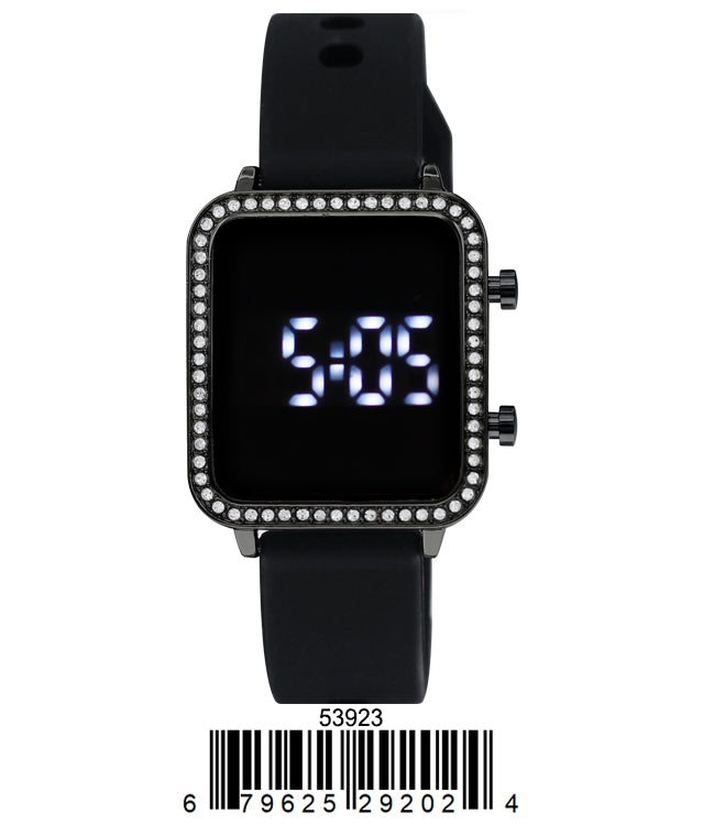 5392-Montres Carlo LED Silicon Band Watch