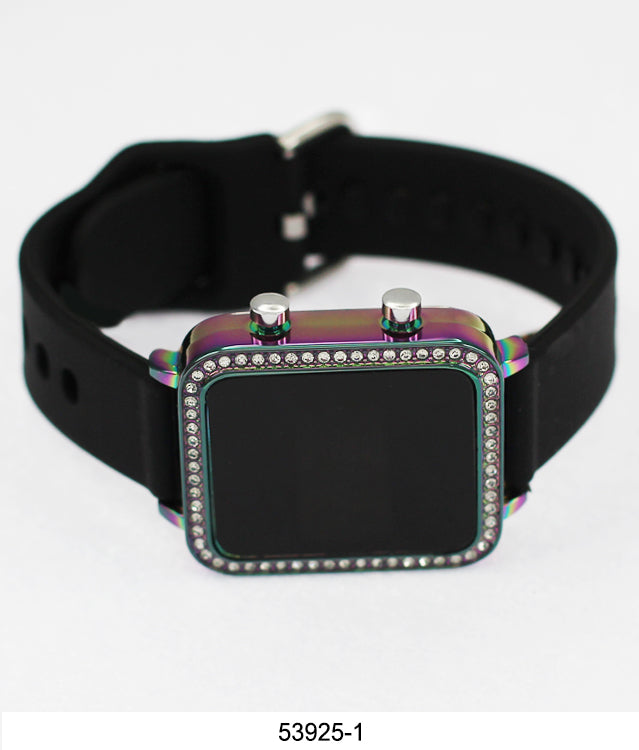 5392-Montres Carlo LED Silicon Band Watch