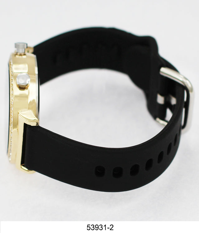 5393-Montres Carlo LED Silicon Band Watch