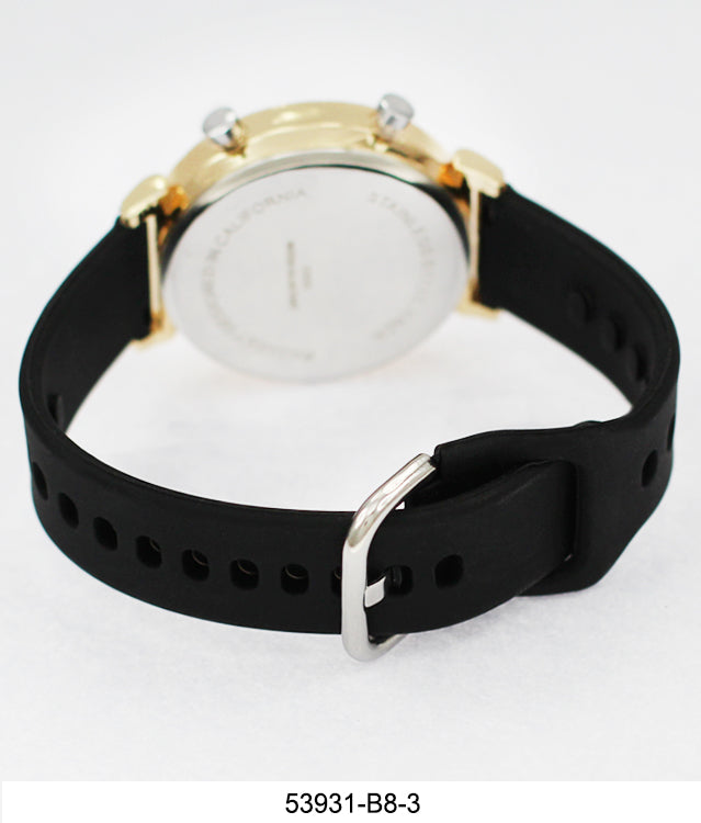 5393-B8-Boxed Montres Carlo LED Silicon Band Watch