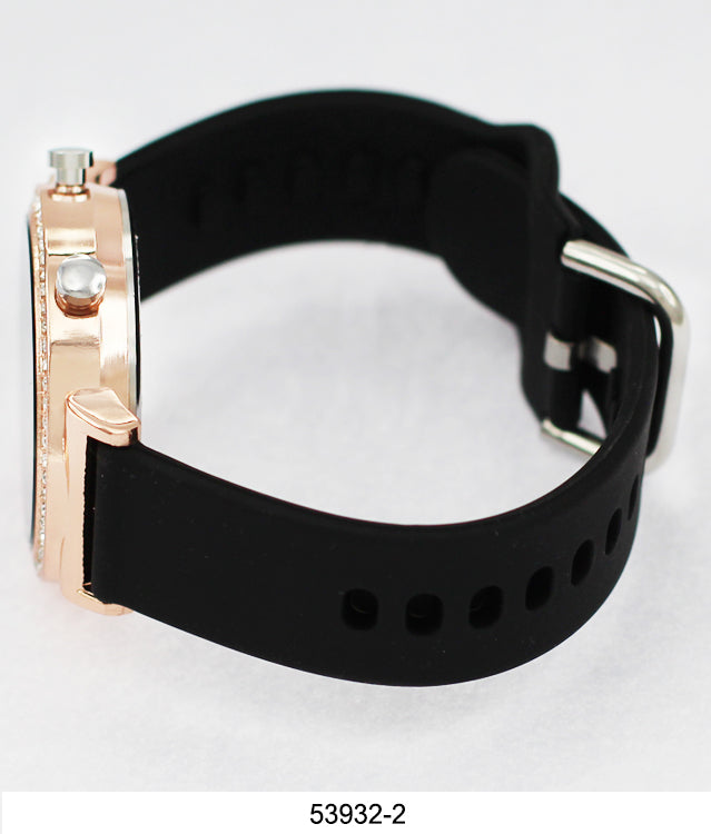 5393-Montres Carlo LED Silicon Band Watch