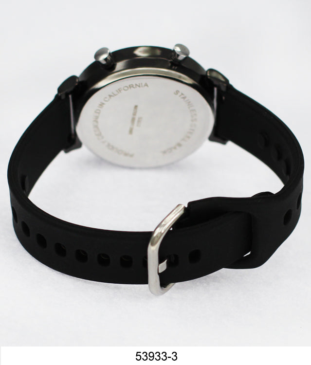 5393-Montres Carlo LED Silicon Band Watch