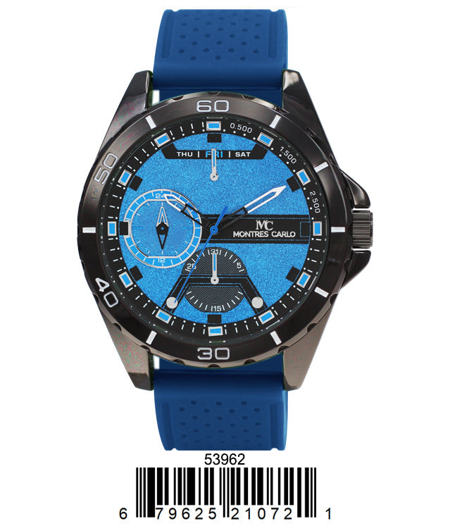 5396-Montres Carlo Silicone Band Watch
