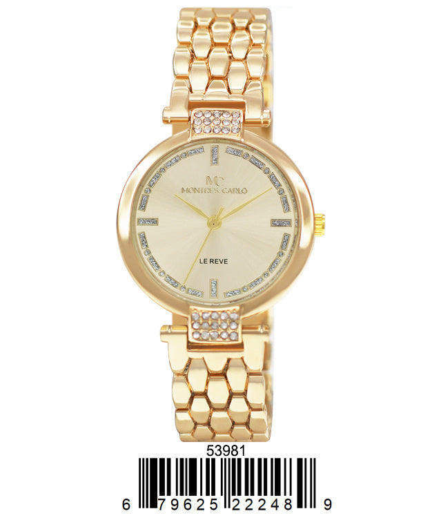 5398-Montres Carlo Gold Bracelet Watch