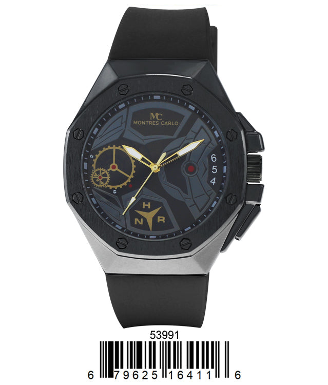 5399-Montres Carlo Silicone Band Watch