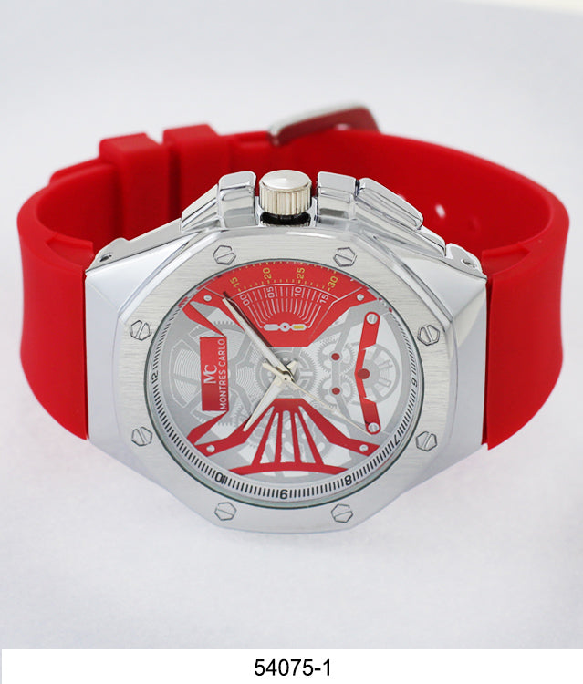 5407-Montres Carlo Silicone Band Watch