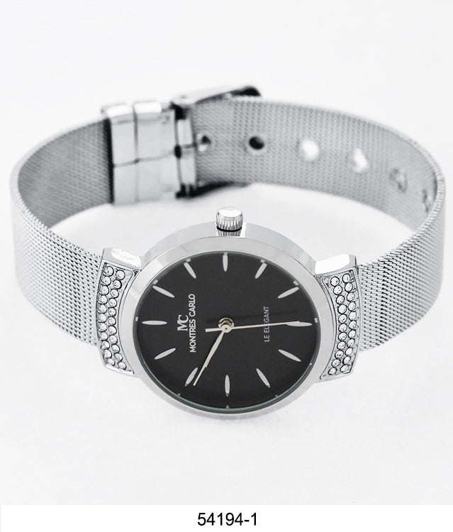 5419-Montres Carlo Mesh Band Watch