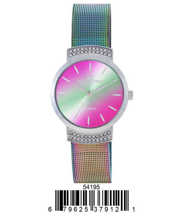 5419-Montres Carlo Mesh Band Watch