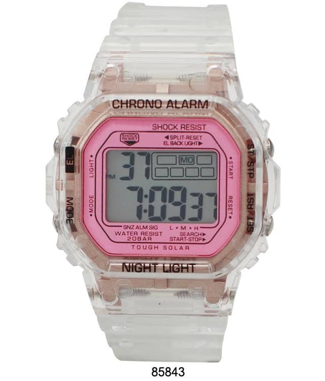 8584 - Reloj Digital Transparente
