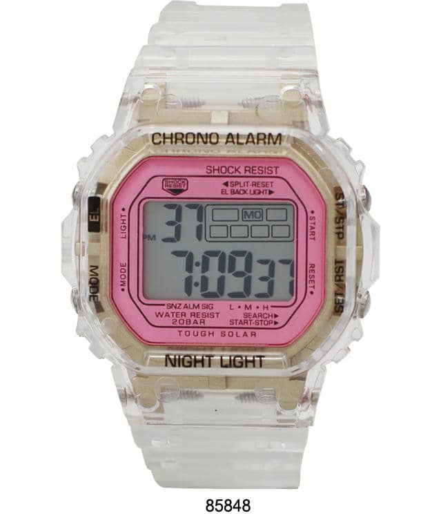 8584 - Reloj Digital Transparente