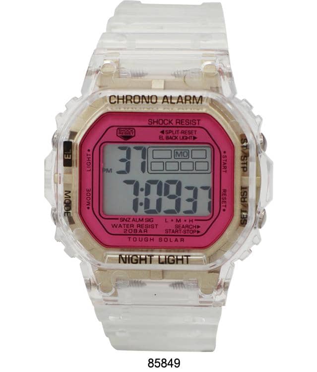 8584 - Reloj Digital Transparente