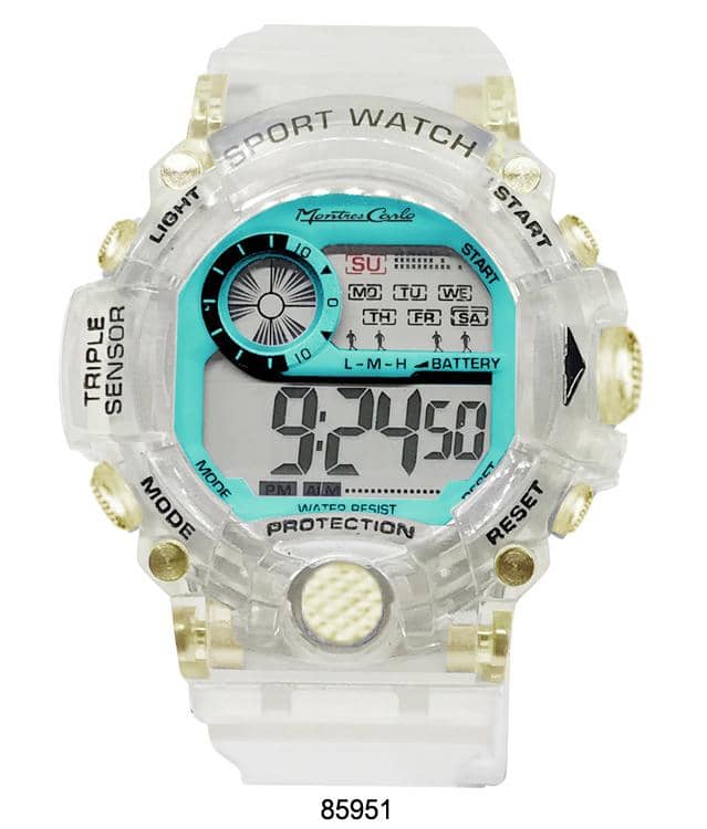 8594 - Reloj Digital Transparente