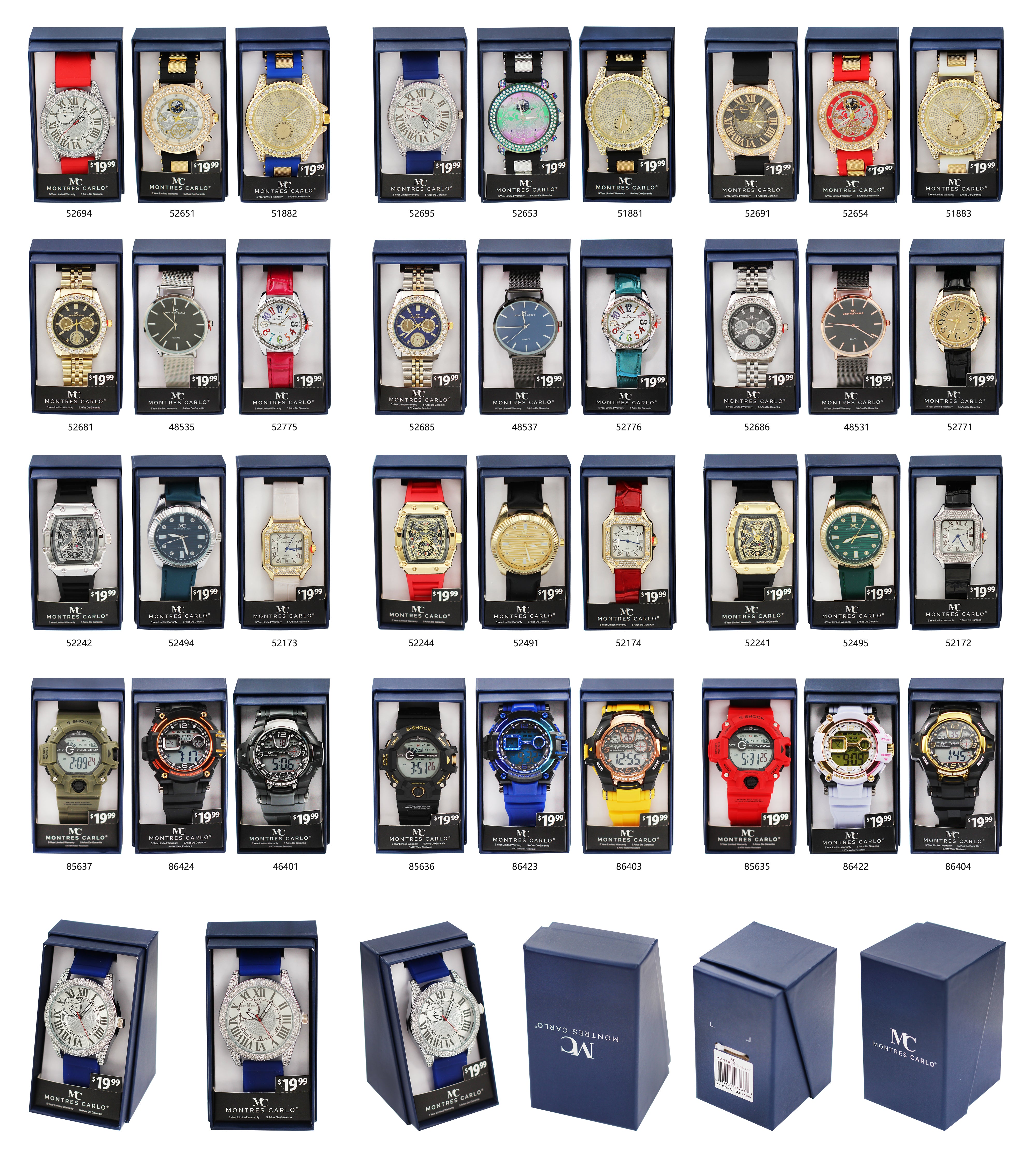 G-2022-C - Prepacked 36 Piece Watch Display